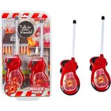 Luminoo Eccho Walkie Talkie Itfaiye Telsizi Temalı Sesli Işıklı - Kırmızı - KIRMIZI