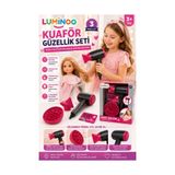 Luminoo Kuaför Güzellik Seti – Saç Kurutma Makineli Kız Çocuk Oyuncak Set