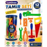 Luminoo Oyuncak Tamir Aletleri Seti 12 Parça Çocuk El Becerisi Oyuncağı - Renkli