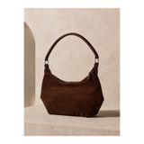 Luminos Butik Kadın Acı Kahverengi Süet Görünümlü Kavisli Hobo Omuz Çantası 35x20 CNT725