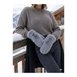 Luminos Butik Kadın Gri Peluş Eldiven ELD32