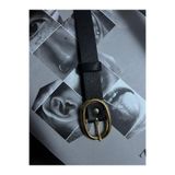Luminos Butik Oval Tokalı Siyah İnce Kadın Kemeri Ceket Kemeri, Kadın Kemeri, Gömlek Kemeri, Elbise Kemeri KMR005