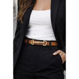 Luminos Butik Uzun Tokalı Taba İnce Kadın Kemeri Ceket Kemeri, Kadın Kemeri, Gömlek Kemeri, Elbise Kemeri KMR001