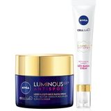 LUMINOUS630 Leke Karşıtı Gece Bakım Kremi 50ML ve Aydınlatıcı Koyu Leke Karşıtı Göz Bakım Kremi 15ML