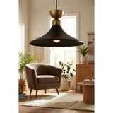 Luminzo Ferino Bohem Metal Eskitme Aksesuar Siyah Metal Sarkıt 35 cm Avize Yemek Masası Üstü Salon Aydınlatma - 1