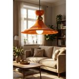 Luminzo Ferino Bohem Metal Eskitme Aksesuar Turuncu Metal Sarkıt 35 cm Avize Yemek Masası Üstü Salon Aydınlatma - 1