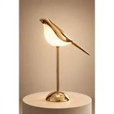 LUMINZO Gold Metal 3 Renk Işık Dekoratif Dokunmatik Masa Lambası Şarjlı Abajur Led Okuma Işığı Jinix