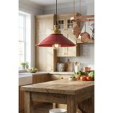 Luminzo Loren Bohem Metal Eskitme Aksesuar Bordo Metal Sarkıt 30 cm Avize Salon Aydınlatma Yemek Masası Üstü - 1