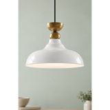 LUMINZO Rauze Bohem Metal Eskitme Aksesuar Beyaz Metal Sarkıt 35 Cm Avize Yemek Masası Üstü Salon Aydınlatma