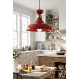Luminzo Rauze Bohem Metal Eskitme Aksesuar Bordo Metal Sarkıt 35 cm Avize Yemek Masası Üstü Salon Aydınlatma - 1