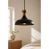 Luminzo Rauze Bohem Metal Eskitme Aksesuar Siyah Metal Sarkıt 35 cm Avize Yemek Masası Üstü Salon Aydınlatma - 1