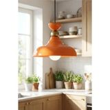 Luminzo Rauze Bohem Metal Eskitme Aksesuar Turuncu Metal Sarkıt 35 cm Avize Yemek Masası Üstü Salon Aydınlatma - 1