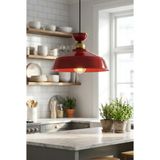 Luminzo Yeliza Bohem Metal Eskitme Aksesuar Bordo Metal Sarkıt 35 cm Avize Yemek Masası Üstü Salon Aydınlatma - 1