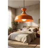 LUMINZO Yeliza Bohem Metal Eskitme Aksesuar Turuncu Metal Sarkıt 35 Cm Avize Yemek Masası Üstü Salon Aydınlatma