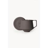 Lumière Dark Brown Kupa Tabaklı – Limoges Fransız Porseleni, 300 ml