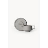 Lumière Grey Türk Kahvesi Fincanı – Limoges Fransız Porseleni, 70 ml