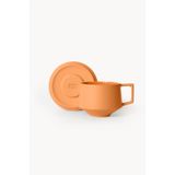 Lumière Orange Kahve Fincanı – Limoges Fransız Porseleni, 200 ml