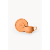 Lumière Orange Türk Kahvesi Fincanı – Limoges Fransız Porseleni, 70 ml