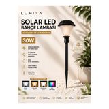 LUMIXA ENERJİ 30 W KAZIKLI/AYAKLI GÜNEŞ ENERJİLİ SOLAR APLİK MODELLERİ 1 ADET