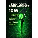 LUMIXA ENERJİ GÜNEŞ-SOLAR ENERJİLİ * 10 W YÜKSEK IŞIK *ÇİM ARMETÜR *YEŞİL RENK
