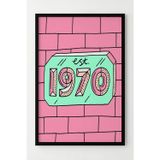 Lumiyo 1970 Retro Tasarım Çerçeveli Dekoratif Poster