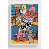 Lumiyo 1970’ler Retro Kaykay Desenli Çerçeveli Poster Dekorasyon