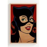 Lumiyo Çerçeveli Retro Catwoman Poster - Duvar Dekoru, Pop Art Tasarım