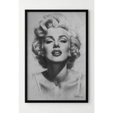 Lumiyo Marilyn Monroe Çerçeveli Siyah Beyaz Retro Poster Dekorasyonu