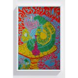 Lumiyo Renkli Psikedelik Tasarımlı Çerçeveli Poster - Retro Sanat Dekoru