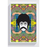 Lumiyo Renkli Retro Psychedelic Sanat Çerçeveli Poster - Peter Max Tasarım