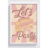 Lumiyo Retro 80'ler Parti Temalı Çerçeveli Dekoratif Poster