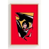 Lumiyo Retro Kadın Figürlü Renkli Çerçeveli Poster - Modern Duvar Dekoru