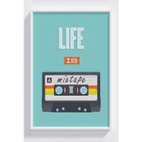 Lumiyo Retro Kaset Tasarımlı Ahşap Çerçeveli Dekoratif Poster