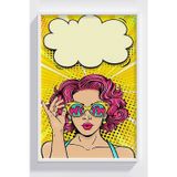 Lumiyo Retro Pop Art Kadın Çerçeveli Poster - Modern Duvar Dekoru