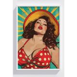 Lumiyo Retro Tarzda Kadın Figürlü Çerçeveli Modern Pop Art Poster