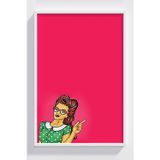 Lumiyo Retro Tasarım Çerçeveli Kadın Figürlü Dekoratif Poster