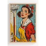 Lumiyo Retro Temalı Çerçeveli Kadın Figürlü Modern Poster Dekorasyonu