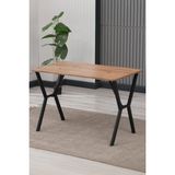 Lumodi Mobilya Elma Modeli Sabit Ceviz Masa 110 x 70 cm - 70x110