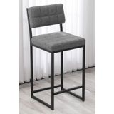 Lumodi Mobilya Retro Bar Sandalyesi Ada Mutfak Sandalyesi Bar Taburesi Mutfak Sandalyesi 65 cm - Gri