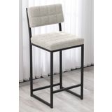 Lumodi Mobilya Retro Bar Sandalyesi Ada Mutfak Sandalyesi Bar Taburesi Mutfak Sandalyesi 65 cm - Krem