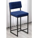 Lumodi Mobilya Retro Bar Sandalyesi Ada Mutfak Sandalyesi Bar Taburesi Mutfak Sandalyesi 65 cm - Lacivert