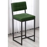 Lumodi Mobilya Retro Bar Sandalyesi Ada Mutfak Sandalyesi Bar Taburesi Mutfak Sandalyesi 65 cm - Yeşil