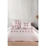Lumora Baskılı Kapitoneli Çift Kişilik Yatak Örtüsü Pembe - 235 x 250 cm