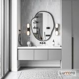 Lumora Mirror Design Doravia Antrasit Boyalı Mdf Çerçeveli Dekoratif Ayna - Antrasit - Gri - 70 x 53