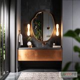 Lumora Mirror Design Doravia Bronz Boyalı Mdf Çerçeveli Dekoratif Ayna - 70 x 53