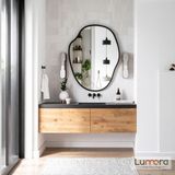 Lumora Mirror Design Doravia Siyah Boyalı Mdf Çerçeveli Dekoratif Ayna - 80 x 60