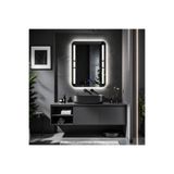 lumora mirror design Drayno Beyaz Led'li Lazer Kumlamalı Lavabo & Banyo Aynası (Dokunmatik Sensörlü)