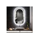 lumora mirror design Eloura Beyaz Led'li Lazer Kumlamalı Lavabo & Banyo Aynası (Dokunmatik Sensörlü)