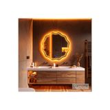 lumora mirror design Envara Amber Led'li Lazer Kumlamalı Lavabo & Banyo Aynası (Dokunmatik Sensörlü)
