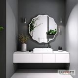 Lumora Mirror Design Envara Modern Beyaz Boyalı Mdf Çerçeveli Dekoratif Ayna - 90 x 90